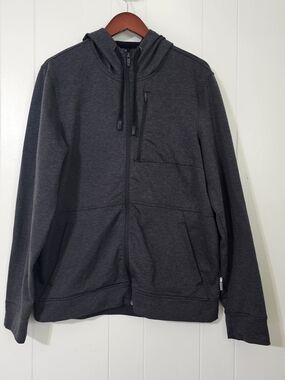 Outdoor Research Hoodie Large Gray Full Zip Tech Fleece Mens OR Jacket